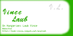 vince laub business card